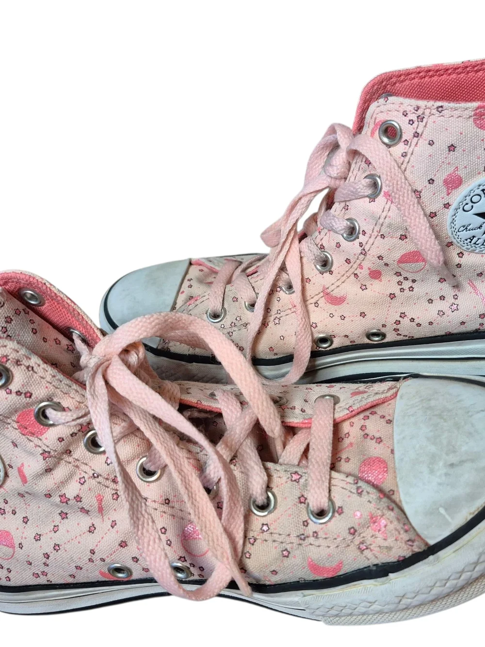 Converse All Star Girls' Pink Astrology High-Top Sneakers Size 5